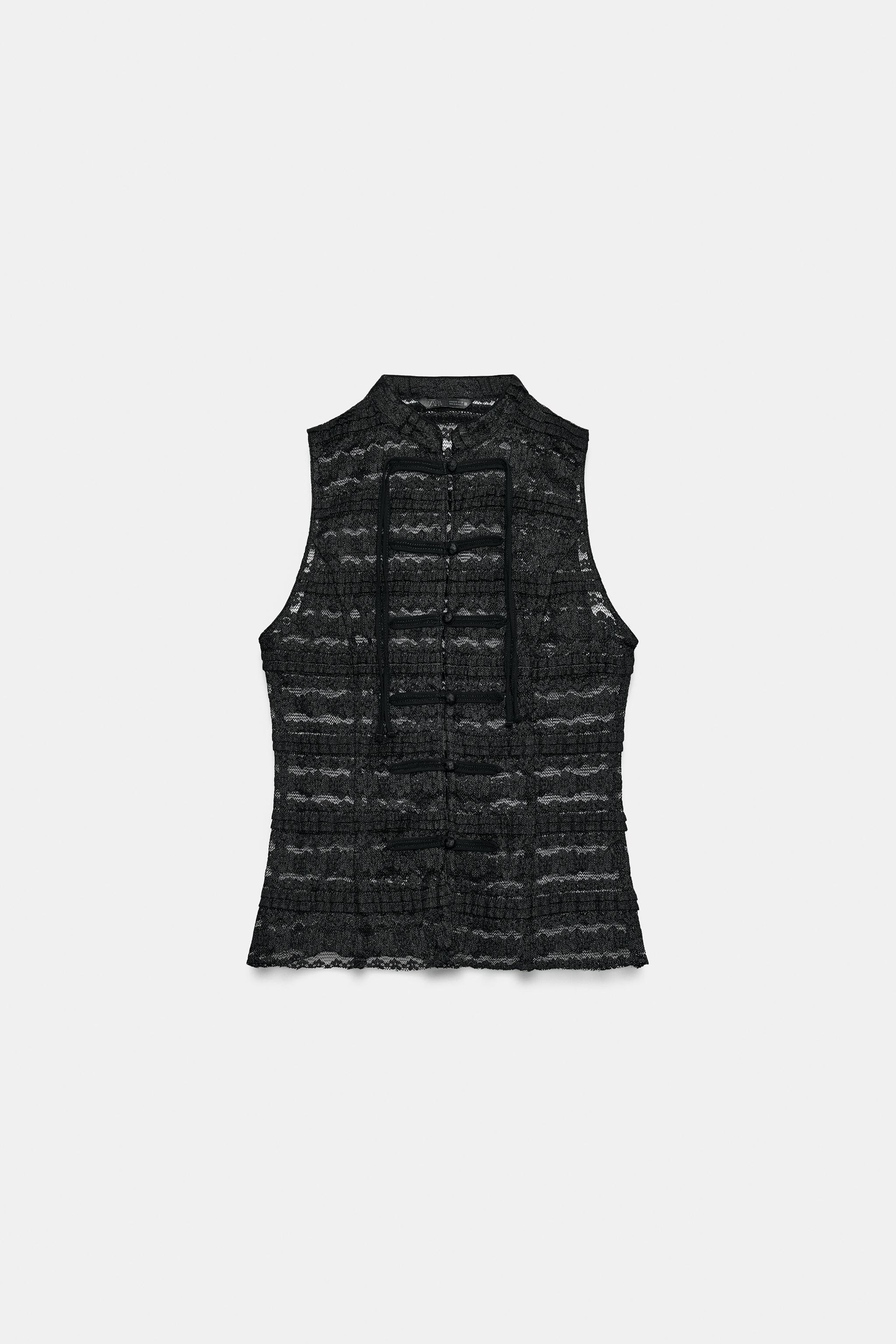 LACE FROG FASTENING TOP